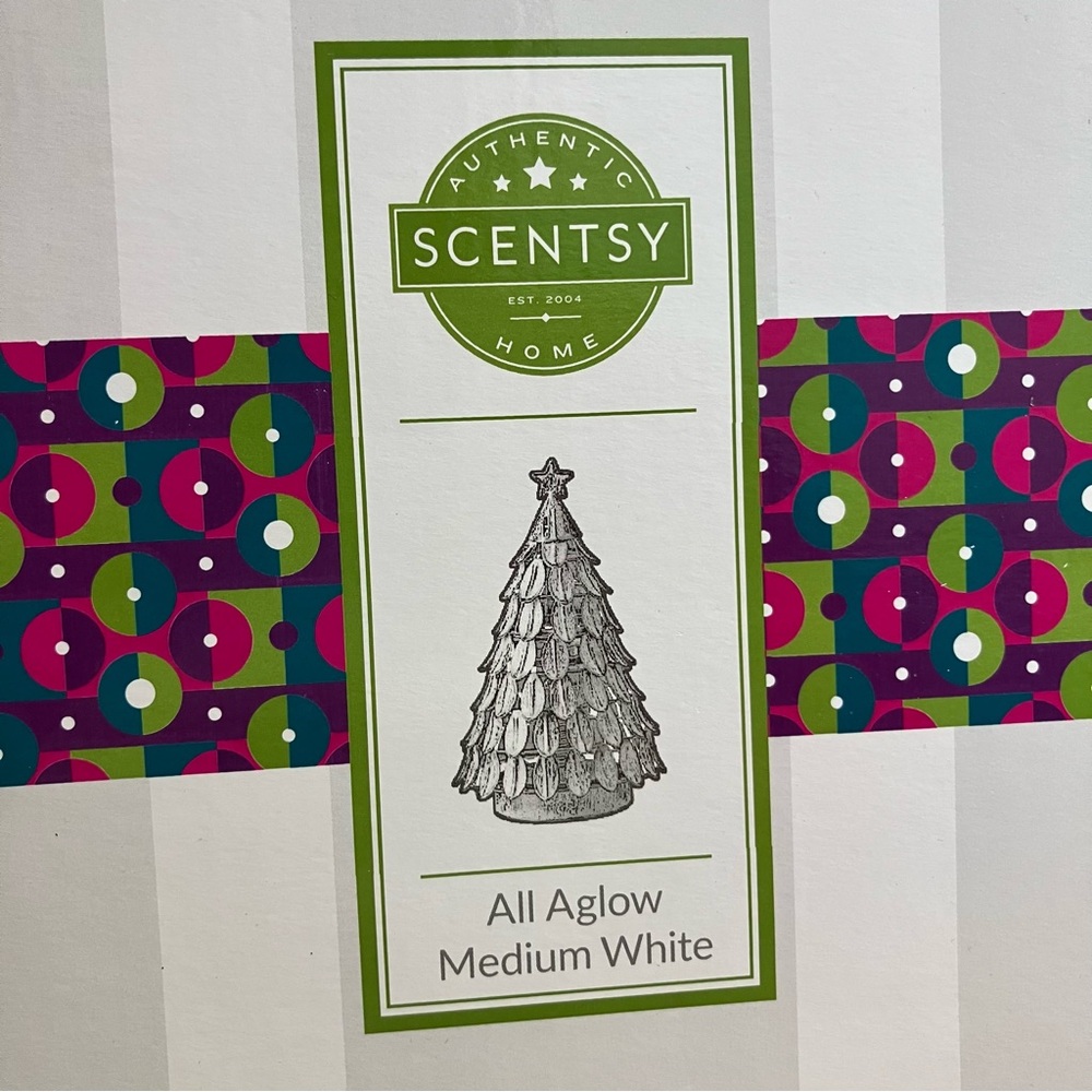 All Aglow Medium White Christmas Tree Scentsy Wax Warmer